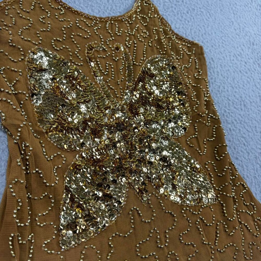 American-vintage Women's Gold and Brown Vest - Picture 2 of 8